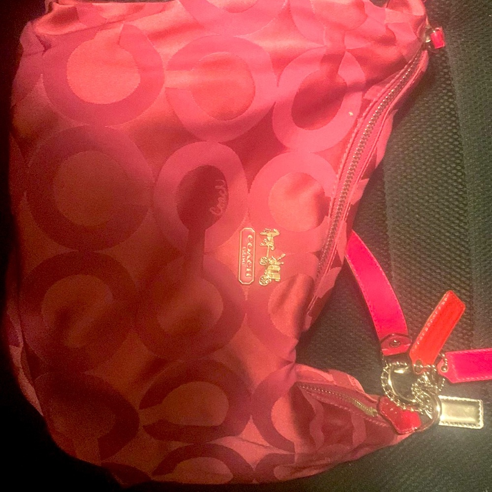 Pink coach handbag